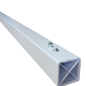 Poteau en PVC carré 1.75po de 72 pouces de haut pvc avec bouton pression.