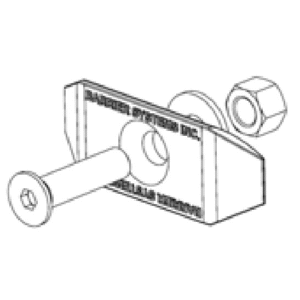 TAU-II - Ensemble de quincaillerie pour le panneau coulissant (Kit de boulons )