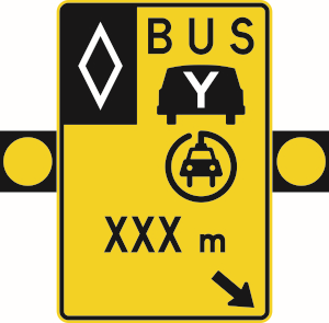 Signal avancé de voie réservée